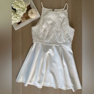 White crochet dress